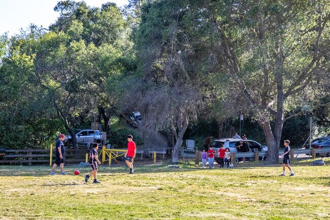 Plenty of green space is available for the ever popular soccer in Dimond District.