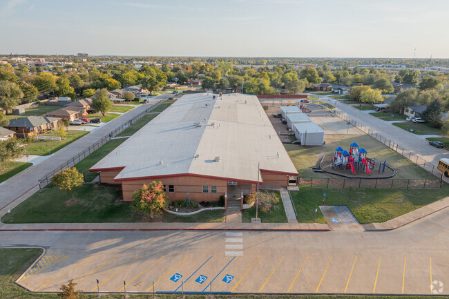 Low level aerial view of Ridgecrest Elementary School 2