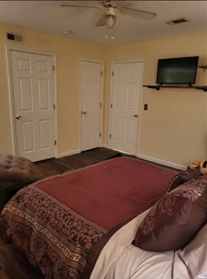 Showcasing walk-in closet and small closet