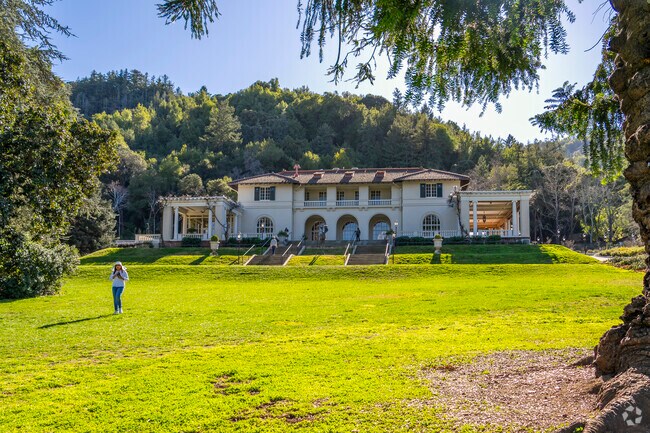 The Villa Montalvo Gardens offer peace and tranquility when exploring the area.