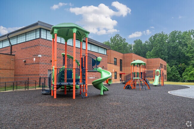 Students stay active at the playground in Montgomery Knolls Elementary School.