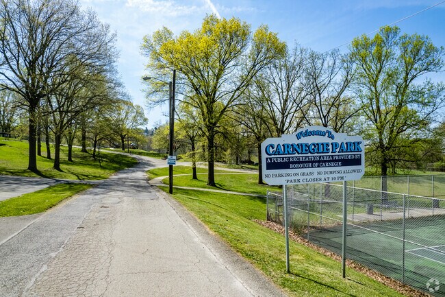 Carnegie Park is a great place to sit and relax on a beautiful day in Carnegie, PA.