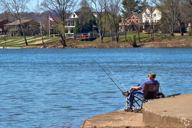 Fishing is a popular past time in Parkersburg along the Ohio River.