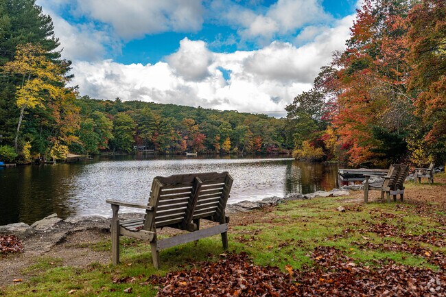 Enjoy the lakeside view from one of the many waterfronts in East Douglas.
