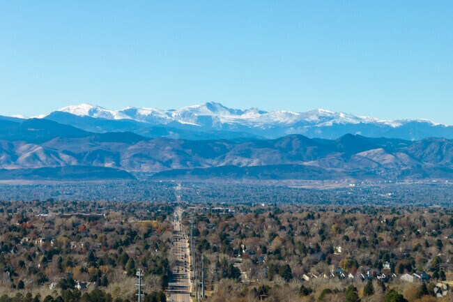 Incredible views of the Rocky Mountains can be seen from the Walnut Hills neighborhood.