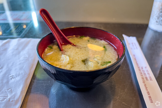 Start off your meal at Domo Sushi with their Miso Soup.