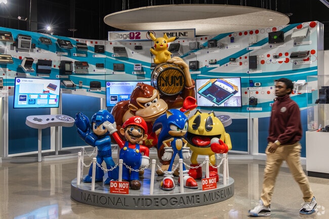 The National Videogame Museum, near White Rock Creek, is a must-visit for gamers.