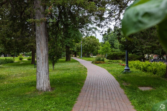 Thomas Lowry Park walking trails is in the Lowry Hill neighborhood of Minneapolis.