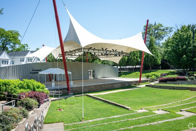 There is a large stage at Barnet Park that hosts special occasions in the area.