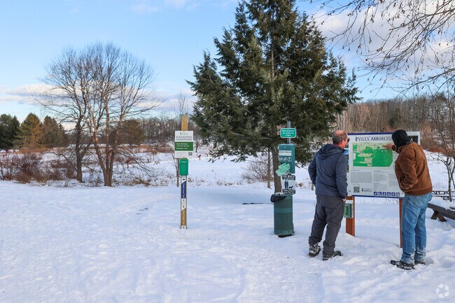 Viles Arboretum in Augusta provides a haven for year-round hiking, skiing and wildlife watching.