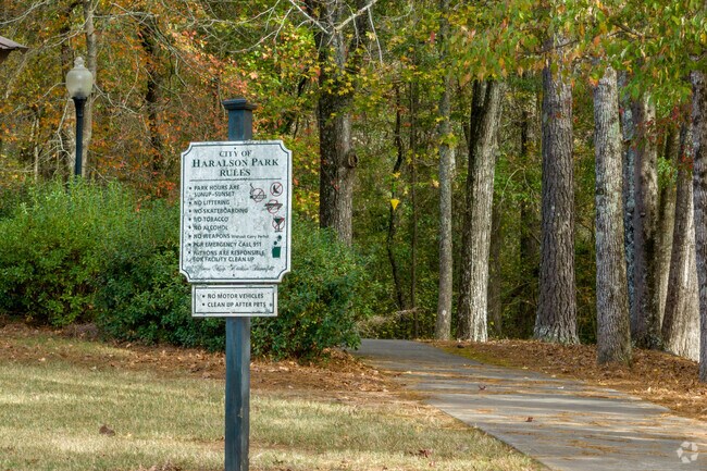 Residents can walk, or ride a bike on Haralson Park's paved trail.