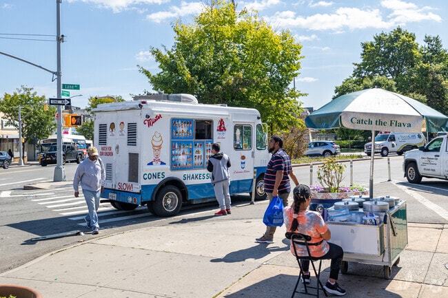 The Ice Cream truck and shaved ice cart are favorites in Unionport, The Bronx.