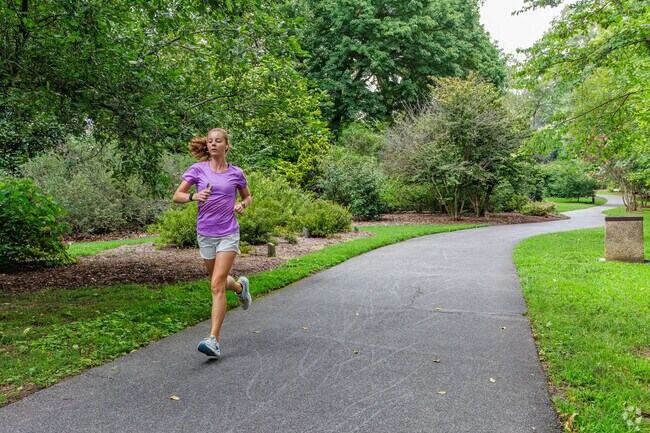 Julie from The Thicket enjoys the paved paths at The Greensboro Arboretum.