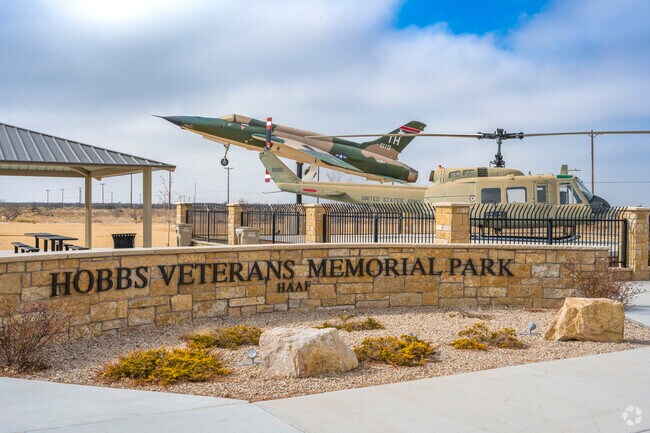 Hobbs hosts an annual Veterans' Day Parade and it's Veteran's Memorial Park features a fighter jet and helicopter.