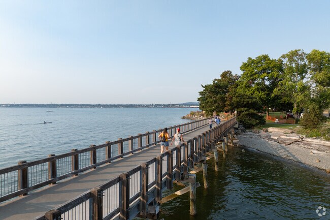 Alabama Hill residents head to the Bellingham Bay boardwalk for sunsets and sailboat races.