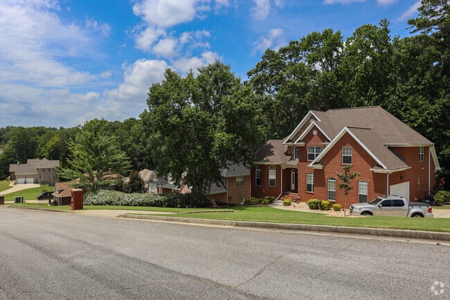 Brick style neighborhoods with large trees are common in South Fulton.