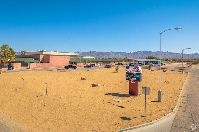 Black Mountain Elementary School sits against a backdrop of rugged desert hills, serving as a cornerstone for education in the Dolan Springs community.