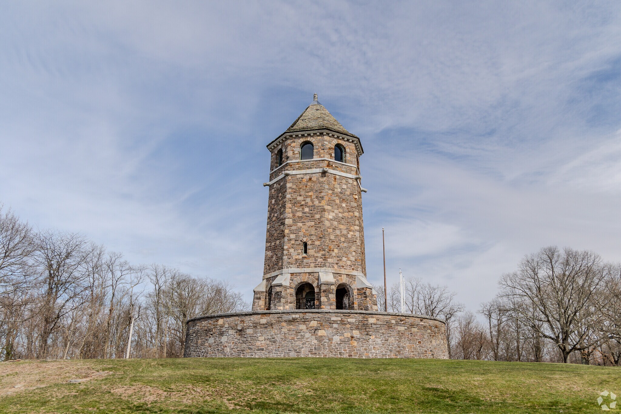 The War Memorial Tower is a structure located at the summit of Fox Hill in Rockville, CT.