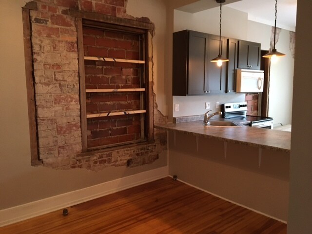 Exposed brick look