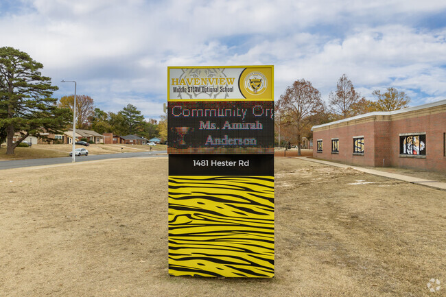 Havenview Middle School is located at 1481 Hester Rd in Memphis.