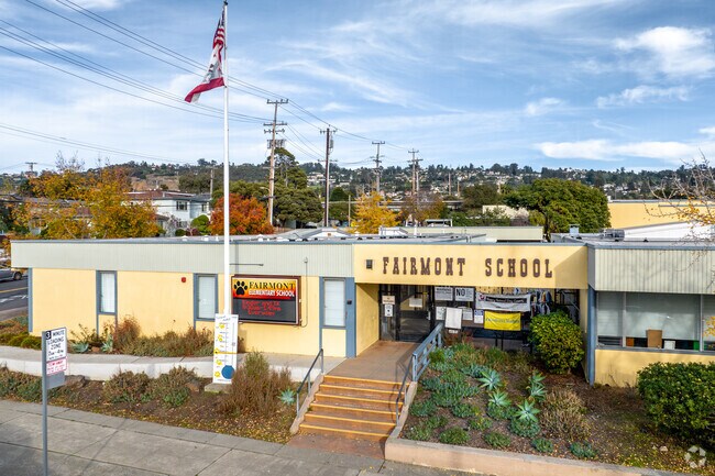 A view of the Fairmont Elementary School from the street.