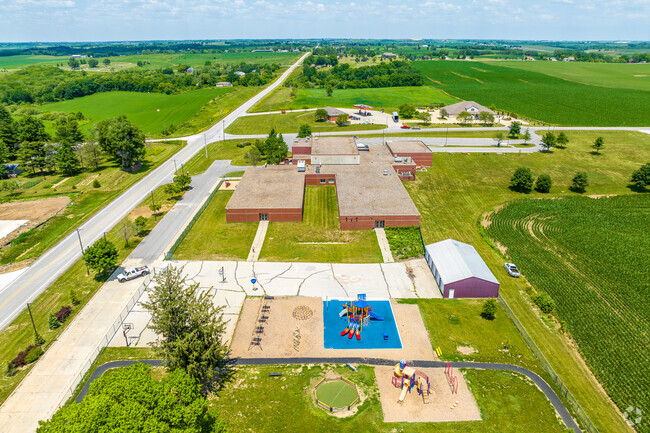 The beautiful surrounding countryside makes Runnells Elementary School a rural gem.