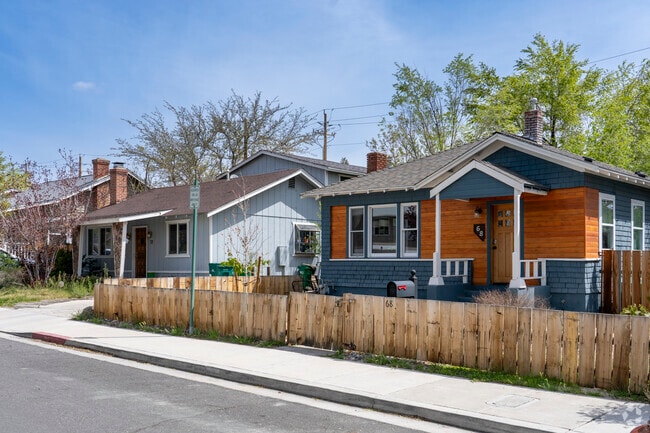 Single-family homes in Downtown Reno include bungalows with renovated exteriors.