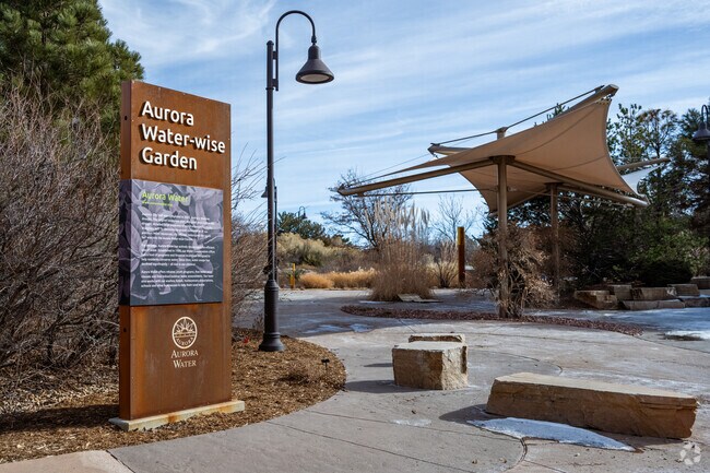 Learn about water usage at the Aurora Water-wise Garden near Centretech in Aurora, Colorado.