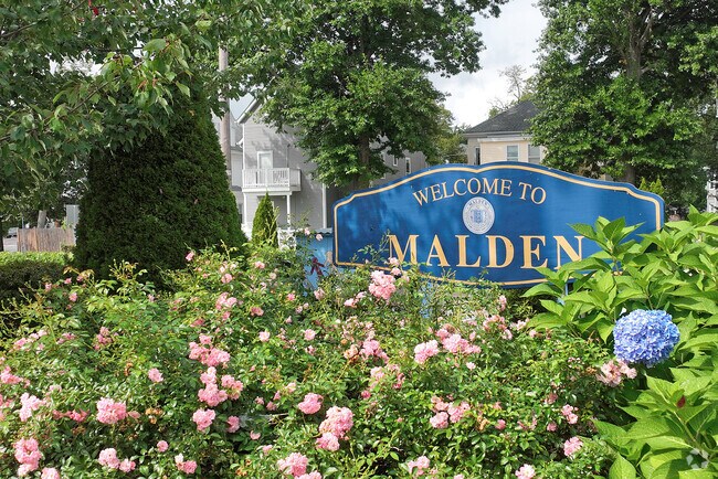The welcome to Malden sign greets Maplewood visitors.