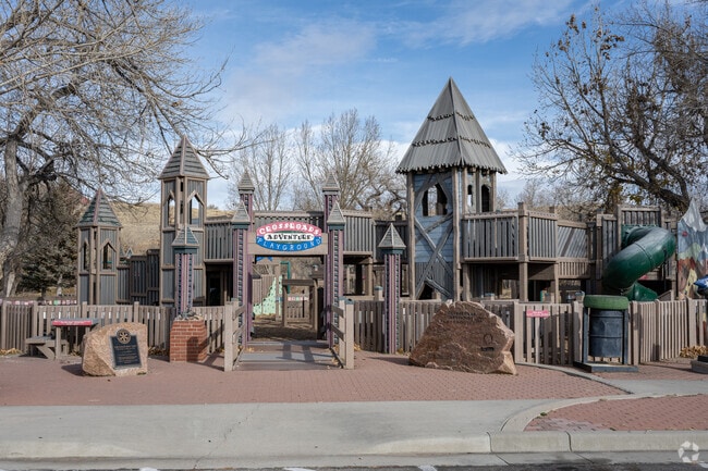 Crossroads Park has a large playground for kids to enjoy.