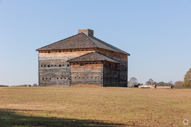 Fort Dobbs, in Statesville, used as defense during and after the French and Indian War.
