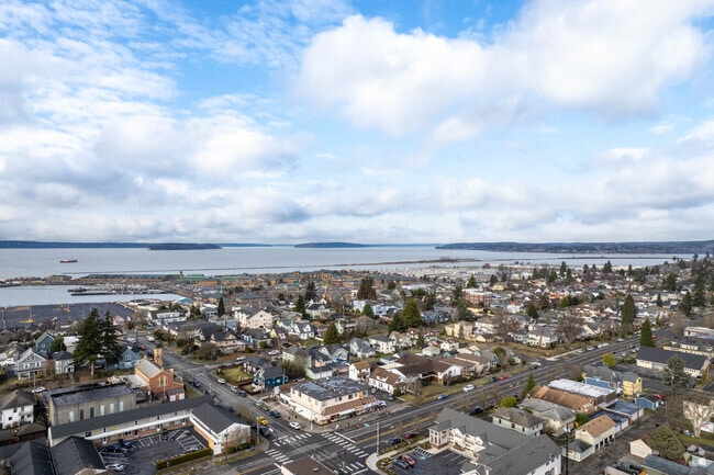 Everett's Bayside neighborhood borders the Puget Sound.