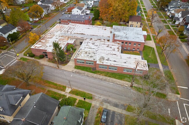 Aerial view of St. John Bosco Schools.