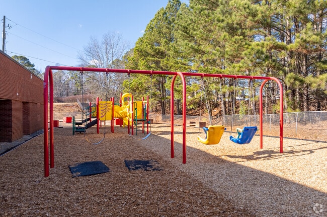 Several new playground structures can be found at Hopkins Elementary School.