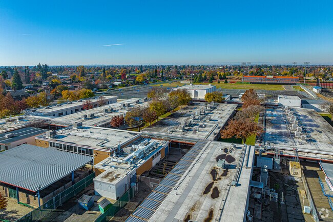 Beautiful blue sky sits high above Foothill Ranch Middle School.