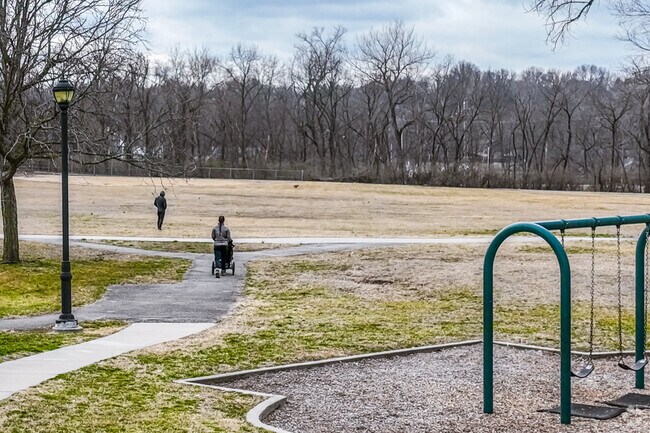 Locals love to stroll around the green space and trails at South Oak Park.