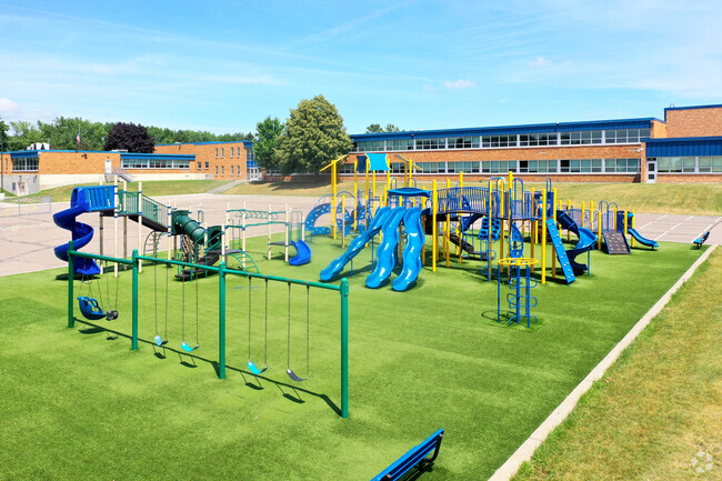 Kids can enjoy the turf-built playground at Valley View Elementary School.