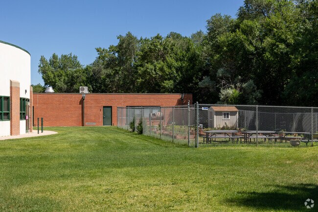 The Broadmoor Elementary School features a garden where children can learn how to grow plants.