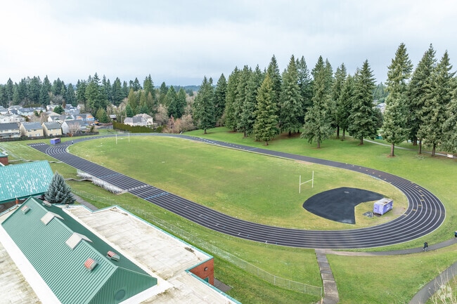 The track and football field at Gaiser Middle School in Vancouver, WA.