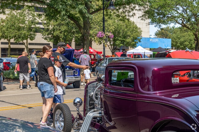 Cars & Coffee takes place throughout the summer in Rockford's Midtown District.