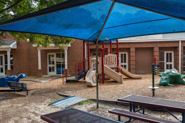The Charleston Christian School in West Ashley has two outdoor playground areas for students.