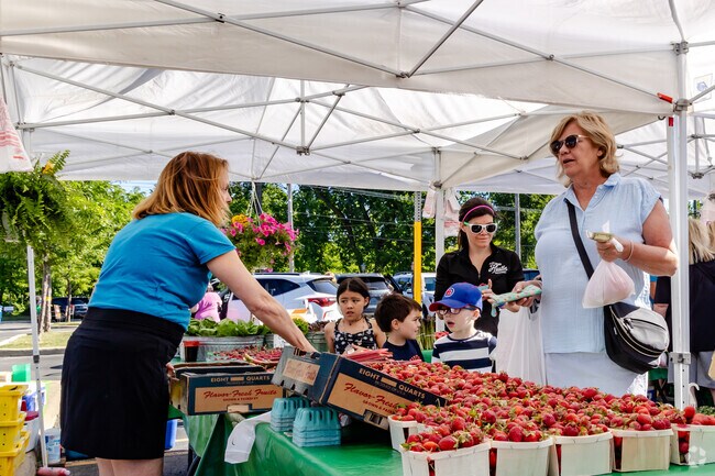 At Elmhurst Farmer's market you can shop for crisp, fresh vegetables from local growers.