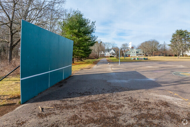 Students can play wall ball or basketball outside of Alcott Elementary in Concord.