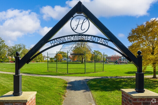 This sign welcomes visitors to East Central's Hanna Homestead Park.