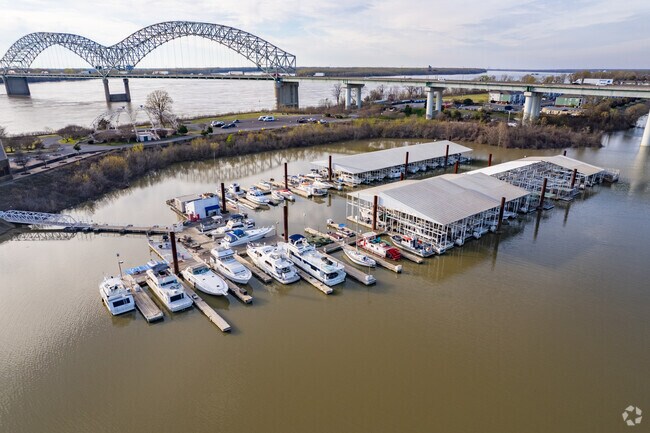 The Mud Island Marina.