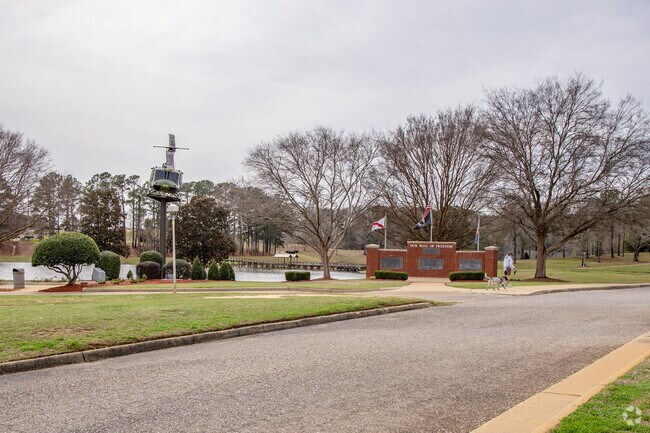 A stroll around the pond is fun year round at the Enterprise Recreational Complex.