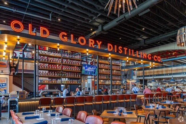 Old Glory Distiller has a bar where residents can sip on their whiskey in Clarksville.