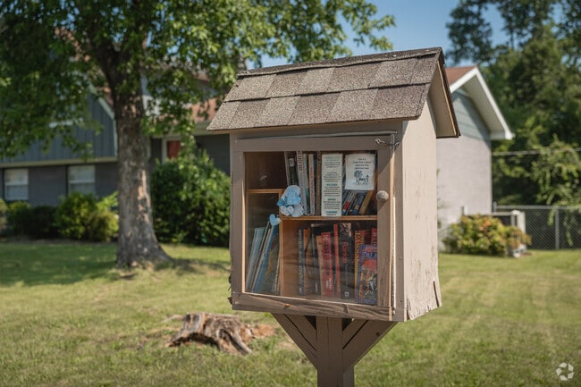 Swap books with locals at this little free library in Friends of Mountain Creek.