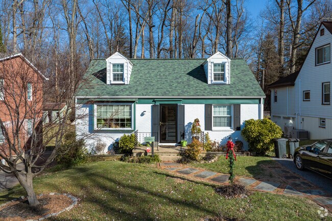Lochearn features a variety of older housing styles, like Cape Cods with dormer windows.