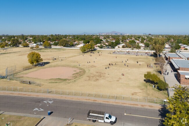 Fees College Preparatory in Tempe includes a large play field for various outdoor activities.